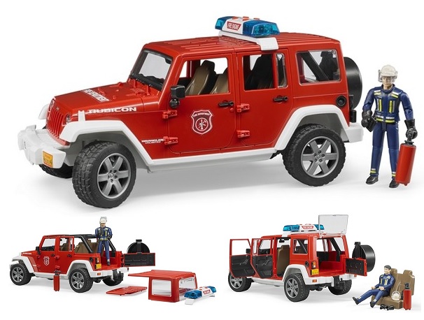 Bruder Jeep Wrangler Unlimited Rubicon fire department vehicle w